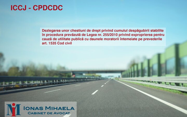 Înalta Curte De Casaţie Şi Justiţie - Completul Pentru Dezlegarea unor Chestiuni de Drept în Materie Civilă