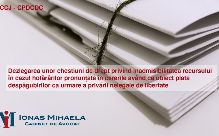 Înalta Curte De Casaţie Şi Justiţie - Completul Pentru Dezlegarea unor Chestiuni de Drept în Materie Civilă